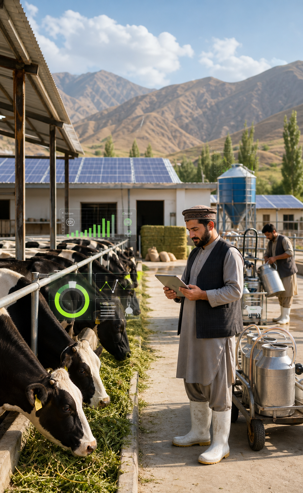 Afghan dairy farm with digital management system